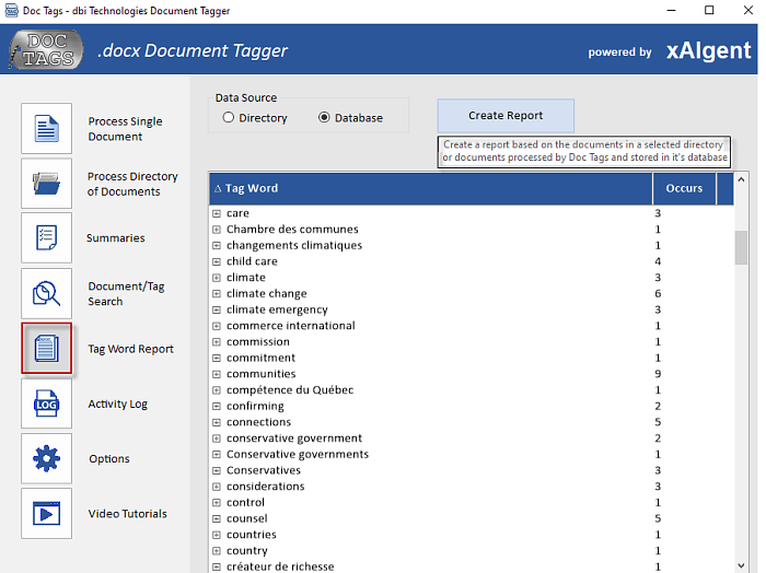 Doc-Tags - Document Management Reporting - Key Word Report