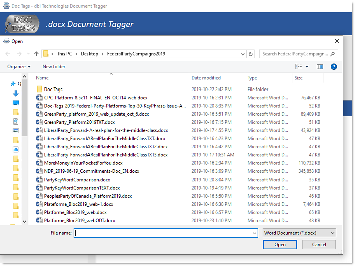 Doc-Tags.com  -  Select Documents to be Tagged