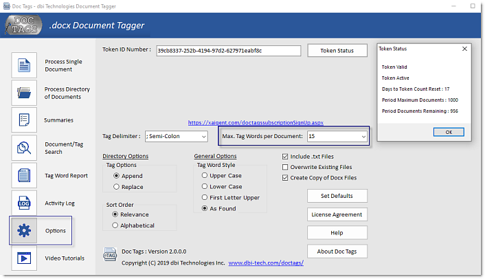 Doc-Tags.com - Documentation - Tag Phrase Selection